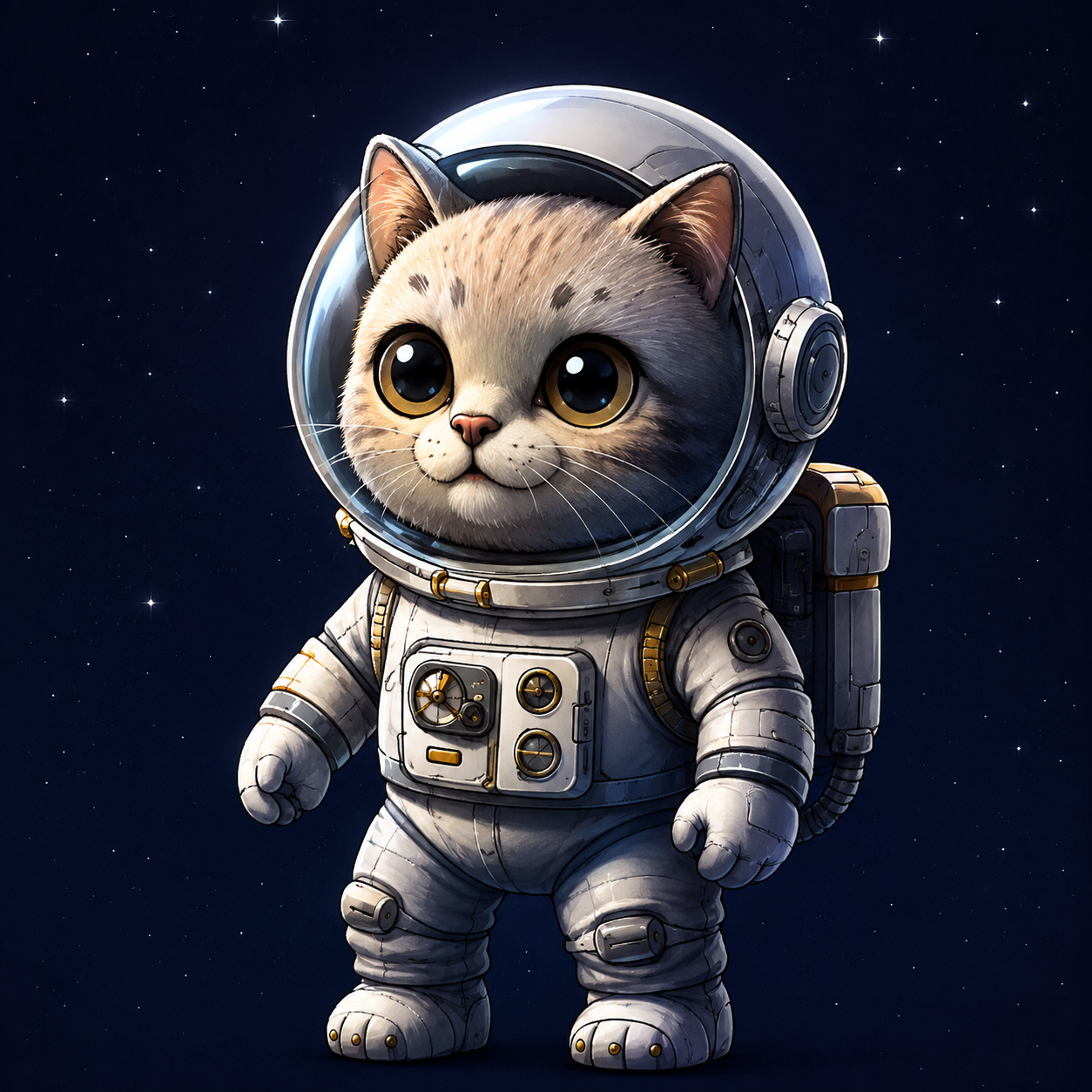 Cute astronaut cat concept